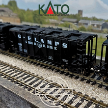 Load image into Gallery viewer, Kato - 38-0202 - Built and Completed - Rake of 3 - AC & F - 70 Ton Covered Hoppers - G-E Lamps - No's. 317 & 318 - HO Gauge