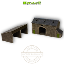 Load image into Gallery viewer, Metcalfe PN150 - Manor House Farm, Cottage, Barn and Tractor Shed - Stone Brick Style - Card Construction Kit - N Scale