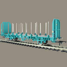 Load image into Gallery viewer, Hornby - R6469 - OTA Timber Carrier Wagon in Pre Privatisation Era Blue Livery - 112317 - OO Gauge