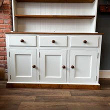 Load image into Gallery viewer, Pine Display Dresser painted in Frenchic Peppermint
