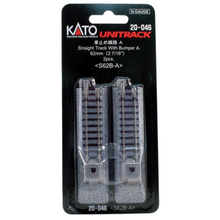 Load image into Gallery viewer, KATO - 20-046 - Straight Track With Bumper A - (S62B-A)  - Set of 2 - N Gauge
