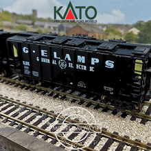Load image into Gallery viewer, Kato - 38-0202 - Built and Completed - Rake of 3 - AC &amp; F - 70 Ton Covered Hoppers - G-E Lamps - No's. 317 &amp; 318 - HO Gauge
