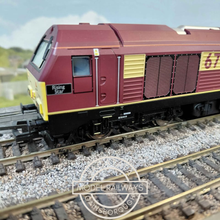 Load image into Gallery viewer, Hornby - R2522 - Class 67 Locomotive - Bo-Bo Diesel Electric - Rising Star - EWS Livery - 67027 - OO Gauge - DCC Ready
