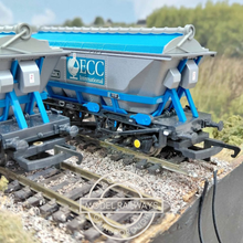Load image into Gallery viewer, Hornby - R6106 - 14T - Covered China Clay Hopper Wagon - CDA Wagon - ECC International Livery - Silver and Blue - 375007 - OO Gauge
