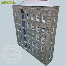 Load image into Gallery viewer, Metcalfe - Constructed - A Pair of Low Relief Grimy Old Mills - Ornate Stone Effect - Card Construction Kit Built - OO/HO Gauge
