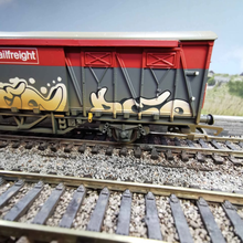 Load image into Gallery viewer, Hornby - BR Railfreight Ferry Van - Graffiti - Weathered - OO Gauge
