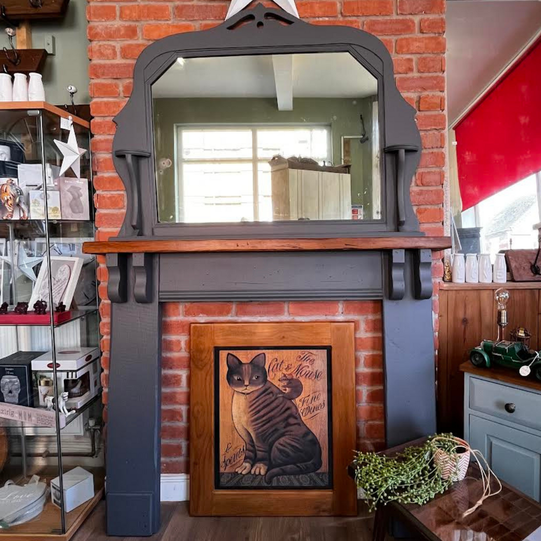 Pine Mantle Wall Mirror