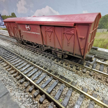 Load image into Gallery viewer, Hornby Weathered Ferry Vans - Hfs British Railways Livery - OO Gauge - Three Available
