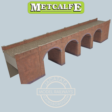 Load image into Gallery viewer, Metcalfe P0240 - Double Track Brick Viaduct - Brick Style - Card Construction Kit - OO/HO Scale
