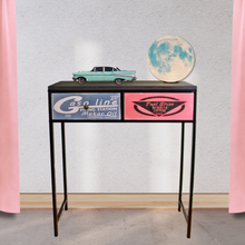 Load image into Gallery viewer, Black Console Table With 2 Drawers, Retro Design To Drawers
