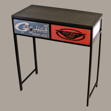 Load image into Gallery viewer, Black Console Table With 2 Drawers, Retro Design To Drawers
