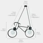 Load image into Gallery viewer, Retro Meta Design Bicycle Ceiling Hanging Pendant Light
