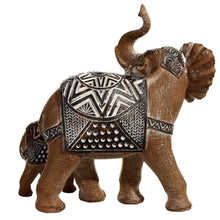 Load image into Gallery viewer, Wooden Effect Elephant With Child Ornament
