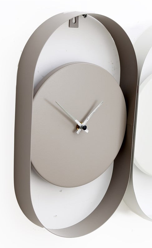 Round Abstract Wall Clocks - Grey or White - 36cm