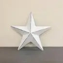 Decorative Hanging Rustic White Metal Star - 20cm