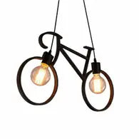 Retro Meta Design Bicycle Ceiling Hanging Pendant Light